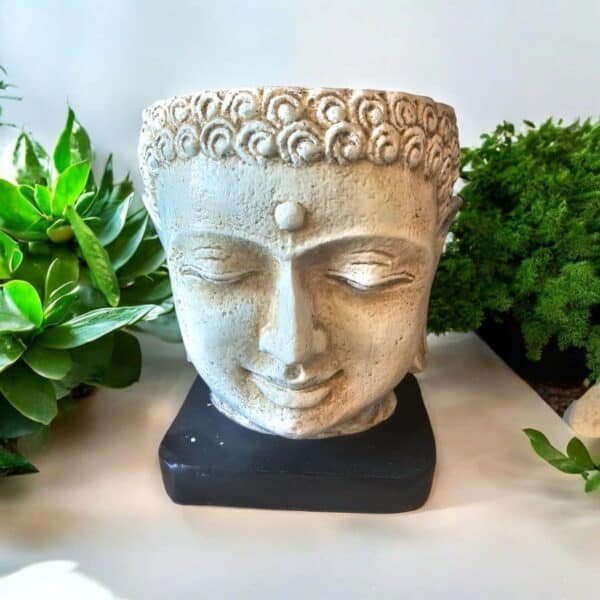 Buddha Head Planter- Cream