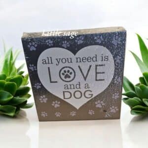 Cat or Dog Canvas Print Block 