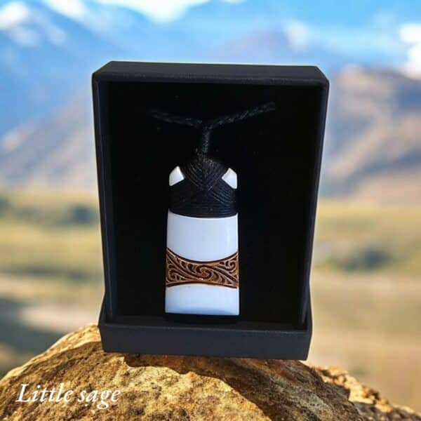 Bone Stained Toki Pendant - Medium