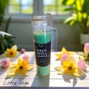 Magic Spell Tall Candle - Green Tea Luck