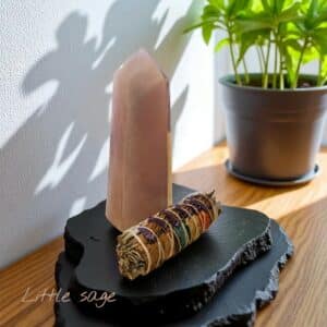 Rose quartz point