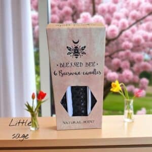 Blessed Bee Black Beeswax Spell Candles for Protection