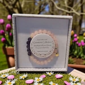 Equilibrium Gemstone Duo Bracelet Rose Quartz Amethyst