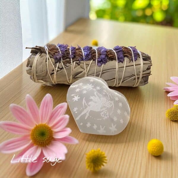 selenite heart small
