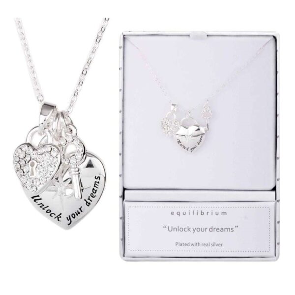 Lock Key with Message Necklace - Image 2