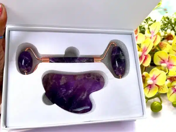Amethyst roller and Gua Sha - Image 2